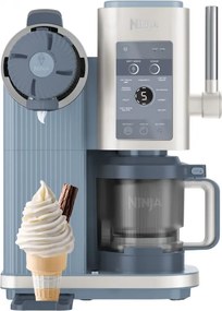 Машина за сладолед 13-в-1 Ninja CREAMi Scoop & Swirl™ NC702EU, 800W, 13 програми, 3-степенен лост за фунийки, CreamiFit, Creamify, 2 купички 473 мл, Персонализация, Син/Сив