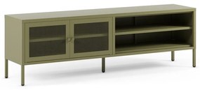 Зелена метална маса за телевизор 160x50x35 cm Fayna – Marckeric