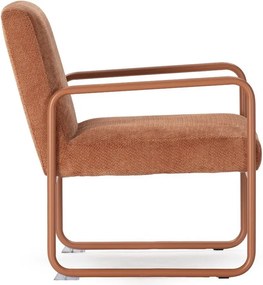 Теракотено шенилово кресло Vince – MOME