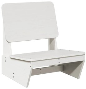 859308 vidaXL Градински стол, бял, 60x64x70,5 см, борово дърво масив