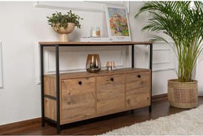 Конзолна маса от декор от бор в естествен цвят 29,5x120 cm Solace – Kalune Design