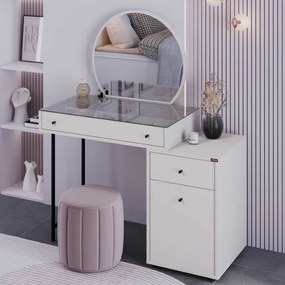Тоалетка Dior от меламин в цвят норка 108x45x130см.