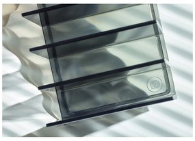 Матово черен органайзер за козметика за баня от рециклирана пластмаса Palette Station - iDesign