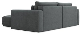 Тъмносив разтегателен ъглов диван с място за съхранение (десен ъгъл) Kapua – Makamii