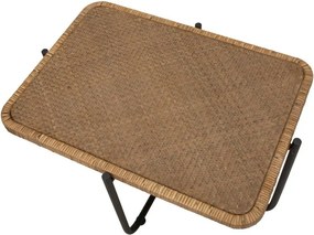 Черна/естествена ратанова масичка за кафе 55x75 cm Cebu – Mauro Ferretti