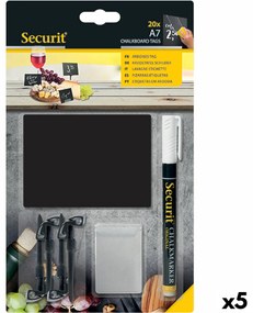 Дъска Securit С опора Комплект 7,4 × 10,5 cm 20 броя Черен