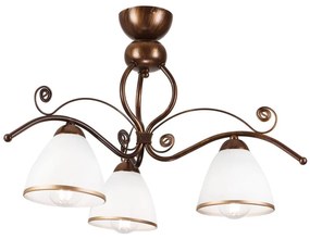 Полилей за повърхностен монтаж RETRO 3xE27/60W/230V бронзова патина