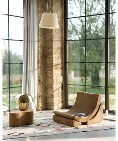 Кафяв детски пуф от рипсено кадифе Cloud – Wigiwama