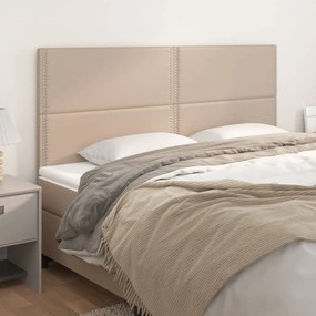 3116299 vidaXL Горни табли 4 бр капучино 90x5x78/88 см изкуствена кожа