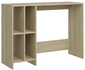 808344 vidaXL Бюро за лаптоп, дъб сонома, 102,5x35x75 см, инженерно дърво