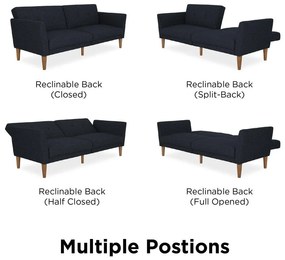 Тъмносин разтегателен диван 205 cm Regal - Novogratz