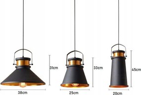 Лампа ASTI ABC APP177-3CP  Black/Gold