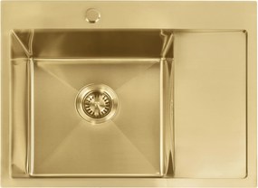 Стоманена мивка Fin BRUSH GOLD