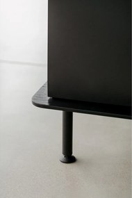 Черен скрин с отвор за кабели 120x88x50 cm Suumo – noo.ma