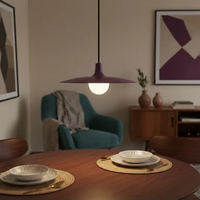 Ретро висяща лампа лилава за релсова система 1-фазна - Slimline Panzi