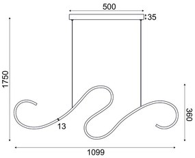 Висяща таванна лампа LED Calista-Leuko
