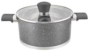 Тенджера с капак ZEPHYR ZP 1210, Многослойно дъно, Инокс, Мармор - 24x14.5 см 6.3 L