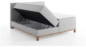 Светлосиво боксспринг легло със склад 180x200 cm Catania - Meise Möbel