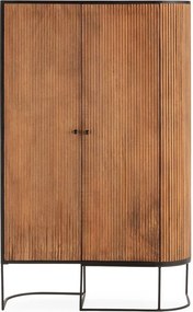 Скрин от масивно манго в естествен цвят 100x165x40 cm Curve – MOME