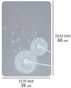 Сив килим за баня от диатомична глина 39x60 cm Astera – Wenko
