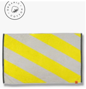 Жълт килим за баня от органичен памук 50x80 cm Diagonal – Mette Ditmer Denmark