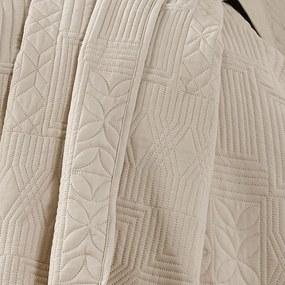 Бежово капитонирано покривало за легло 220x230 cm Folkstone Geo – Catherine Lansfield