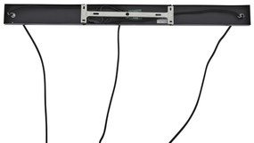 Дизайнерска висяща лампа черна с дъгово стъкло правоъгълна 3-лампи - Mallon