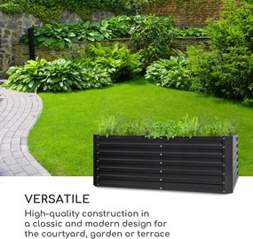 Blumfeldt High Grow Straight, повдигната леха, 200 х 60 х 100 см, 1200 л, стомана