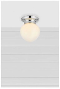 Бяло/сребристо осветително тяло за таван със стъклен абажур Ronda – Markslöjd