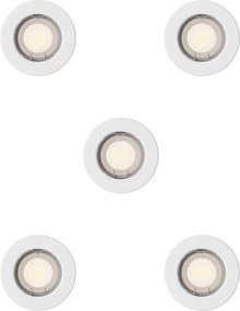 Philips - Комплект от 5 вградени осветителни тела PERIDOT 1xGU10/7W/230V, бяло