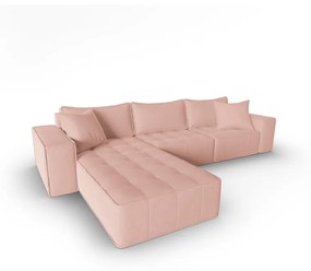 Розов ъглов диван (ляв ъгъл) Mike - Micadoni Home
