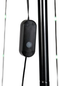 Коледна подова лампа черна 240 см вкл. LED RGB IP44 с дистанционно управление - Nagi