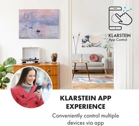 Klarstein Wonderwall Air Art Smart, инфрачервен нагревател, 80 x 60 cm, 500 W, апликация, изгяващо слънце