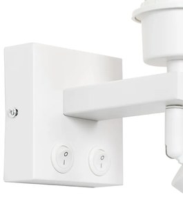 Модерна стенна лампа бяла с лампа за четене - Brescia