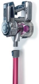 Вертикална прахосмукачка Ariete SCOPA Digital 2723, 200W, Цифров мотор, HEPA филтрация на въздуха, LED светлини, Моторизирана четка, Розов