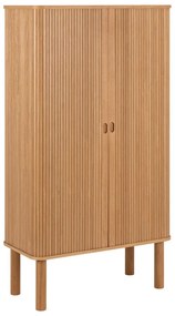 Шкафче от дъб с плъзгащи се врати в естествен цвят 80x145 cm Langley – Actona