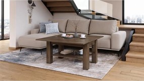 БРАВО Елегантен Орех - РАЗТЕГАТЕЛНА ХОЛНА МАСА С ПОВДИГАЩ МЕХАНИЗЪМ И С РАФТ