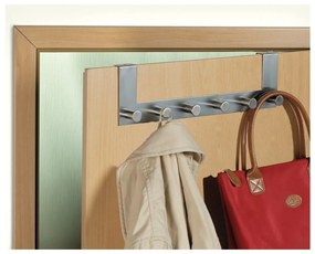 Сребриста матова закачалка за врата с 6 кукички Celano - Wenko