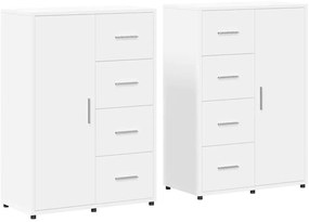 3276588 vidaXL Сайдборди, 2 бр, бели, 60x31x84 см, инженерно дърво