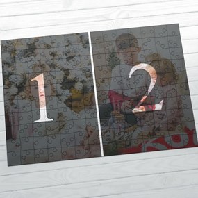 Картонен пъзел А4 с две снимки – Колаж