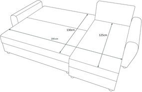 Ъглов диван Figar-Mauro-kokkino
