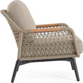 Светлокафяв метален градински стол Eulero – Bizzotto