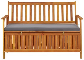 310276 vidaXL Градинска пейка за съхранение, 120 cм, акация масив