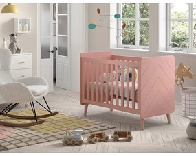 Розово детско креватче от масивен бор 60x120 cm BILLY – Vipack