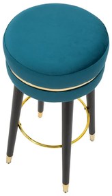 Тюркоазен тапициран бар стол (височина на седалката 74 cm) Paris – Mauro Ferretti