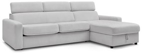 Светлосив разтегателен ъглов диван (променлив) Monaco – Bobochic Paris