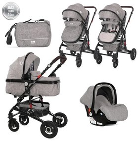 Комбинирана детска количка ALBA PREMIUM SET LORELLI - STEEL Grey