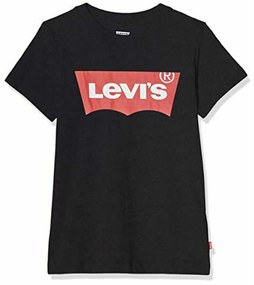 Детска тениска с къс ръкав Levi's 8157 Черен