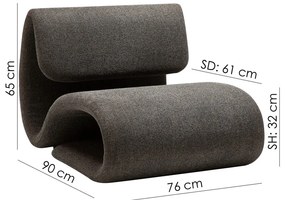 Тъмно сив фотьойл Dubna - DAN-FORM Denmark