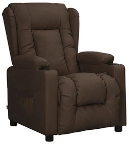 3093444 vidaXL Изправящ стол, кафяв, изкуствена кожа